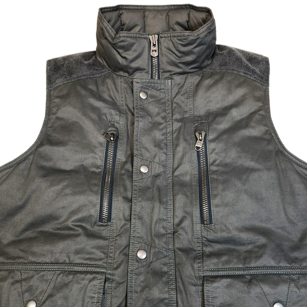 KÜHL Arktik 800 Fill Goose Down Vest Men's Medium Gray Waxed Outdoor - Picture 7 of 12